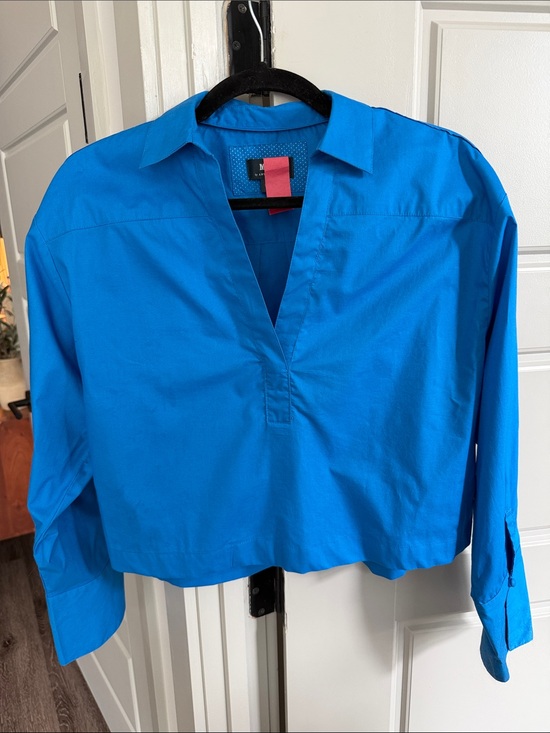 Anthropologie Tops - Anthropologie Maeve Poplin V-Neck Blouse